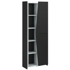 Leen Bakker Kast Levi - zwart - 181x67x28 cm