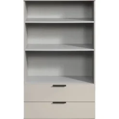 Wandkasten-Leen Bakker Kast Lucca 2-deurs - greige - 140x81x40 cm
