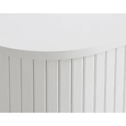 Wandkasten-Giga Living Kast Metaal Eikenhout Wit - 100x40x118cm - Nola