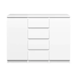Leen Bakker Kast Naia - hoogglans wit - 90,7x120,6x50 cm