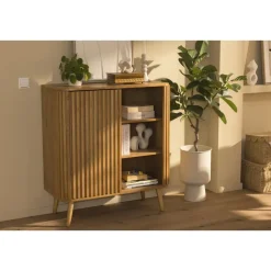 Wandkasten-Leen Bakker Kast Patrick - naturel - 100x90x40 cm