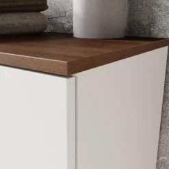 Germania Kast voor onder wastafel Charlisa met 2 deuren en 2 legplanken - walnoot/greige