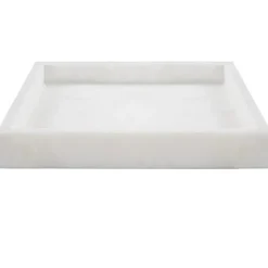 Beliani KATERINI - Decoratief dienblad - Wit - Marmer