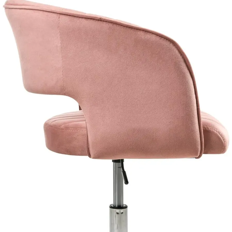 Leen Bakker KATONAH - Bureaustoel - Roze - Fluweel