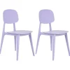 Tuinstoelen-Leen Bakker KATTAVIA - Tuinstoel set van 2 - Violet - Polypropyleen