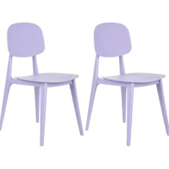 Tuinstoelen-Leen Bakker KATTAVIA - Tuinstoel set van 2 - Violet - Polypropyleen