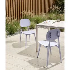 Tuinstoelen-Leen Bakker KATTAVIA - Tuinstoel set van 2 - Violet - Polypropyleen