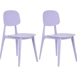 Tuinstoelen-Leen Bakker KATTAVIA - Tuinstoel set van 2 - Violet - Polypropyleen