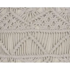 Beliani KAYSERI - Poef - Beige - 40 cm - Katoen