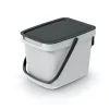 Prullenbakken-Keden GFT aanrecht afvalbak - creme wit - 6L - 20 x 26 x 20 cm