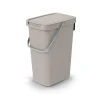 Keden GFT aanrecht afvalbak - beige - 12L - 20 x 26 x 37 cm