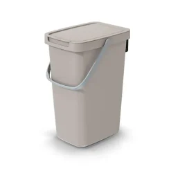 Keden GFT aanrecht afvalbak - beige - 12L - 20 x 26 x 37 cm
