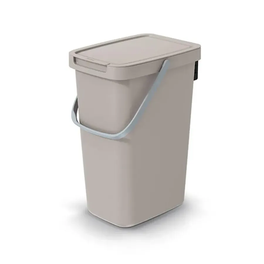 Keden GFT aanrecht afvalbak - beige - 12L - 20 x 26 x 37 cm