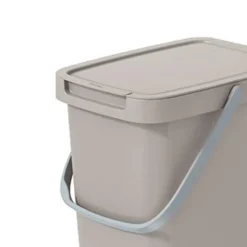 Keden GFT aanrecht afvalbak - beige - 12L - 20 x 26 x 37 cm