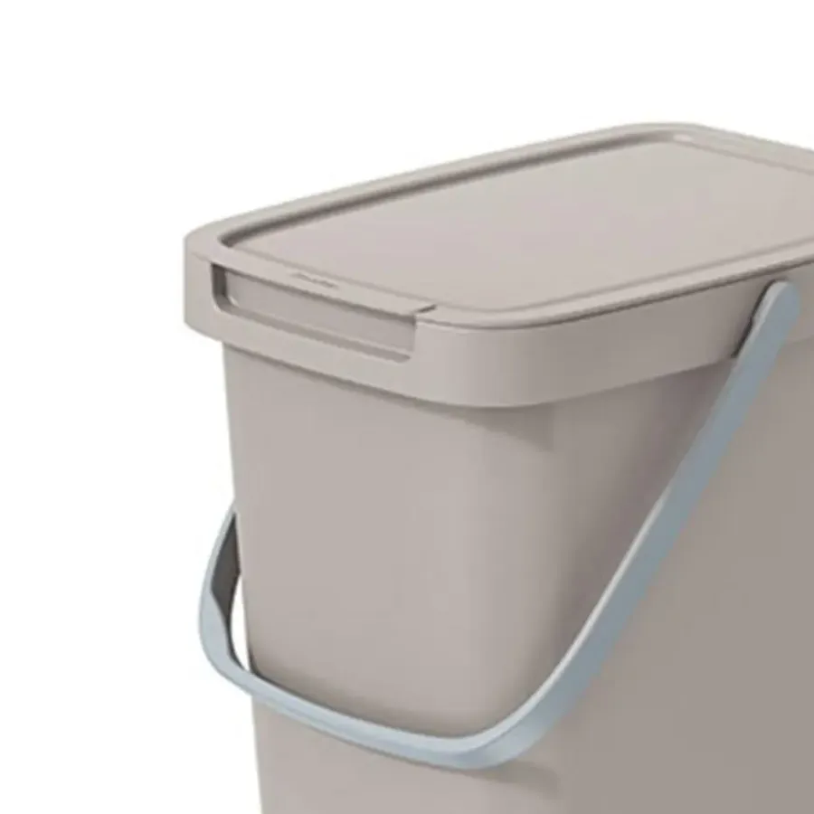 Keden GFT aanrecht afvalbak - beige - 12L - 20 x 26 x 37 cm