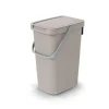 Keden keuken afvalbak - beige - 25L - 26 x 29 x 48 cm
