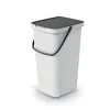 Prullenbakken-Keden keuken afvalbak - creme wit - 25L - 26 x 29 x 48 cm