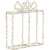 Kerstverlichting-Leen Bakker KEMI - LED kerstdecoratie - Wit - 22 x 6 x 25 cm - Metaal