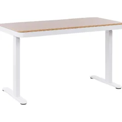Beliani KENLY - Verstelbaar bureau - Wit - 120 cm - Vezelplaat