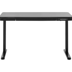 Zit-Sta-Bureaus-Beliani KENLY - Verstelbaar bureau - Zwart - 120 cm - Vezelplaat
