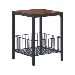 Bijzettafels-Beliani KENNER - Bijzettafel - Zwart - Vezelplaat