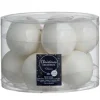 Leen Bakker Kerstballen, 10 stuks - wit - Ø6 cm