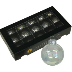 Kerstballen-Othmar Decorations Kerstballen glas 15x-transparant parelmoer 4 cm- milieubewust