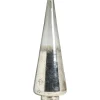 Beelden-Leen Bakker Kerstboom glas zilverkleur 38xØ12cm