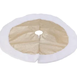 Merkloos Kerstboomrok - champagne goud - metallic - D90 cm - polyester