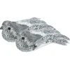 Kerstballen-Merkloos Kerstboomversiering Vogel - 2x stuks - 10 cm - Zilver glitter