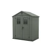 Tuinhuizen-Keter Darwin 64 Tuinhuis - dubbele deuren + ramen - 190x122x221 - Groen