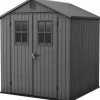 Tuinhuizen-Keter Darwin 66 Tuinhuis - dubbele deuren + ramen - 190x183x221 cm - Grijs
