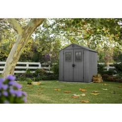 Tuinhuizen-Keter Darwin 66 Tuinhuis - dubbele deuren + ramen - 190x183x221 cm - Grijs