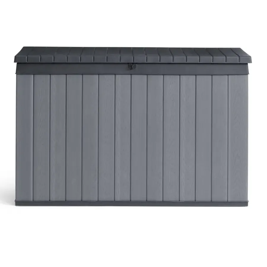 Kussenboxen-Keter Darwin Opbergbox - 670L - 142.5x65.5x89.52cm - Grijs
