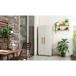 Keter Groove Hoge Kast - 80x45x180 cm - Beige