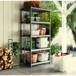 Stellingkasten-Keter Kunststof Stellingkast extra breed - 90x60x187cm - zwart