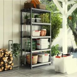 Stellingkasten-Keter Kunststof Stellingkast extra breed - 90x60x187cm - zwart