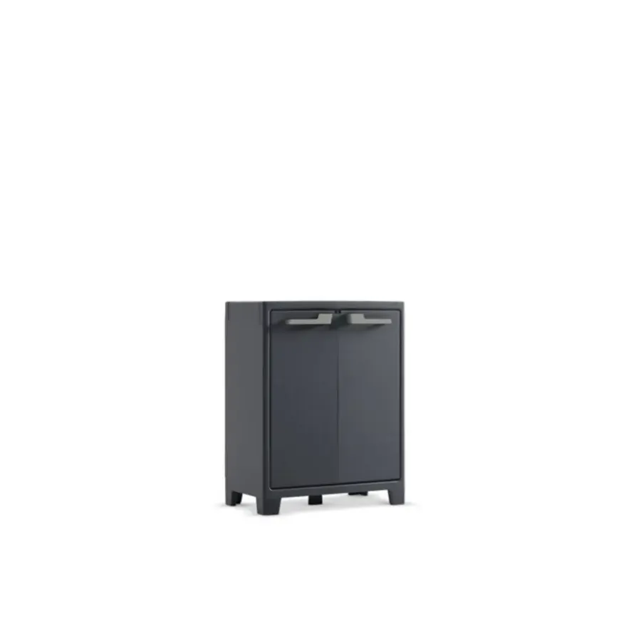 Stellingkasten-Keter Moby lage kast - 2 planken - 80x44x100 cm - Antraciet