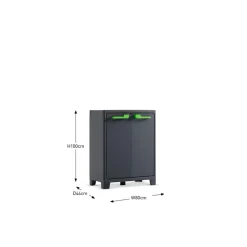 Stellingkasten-Keter Moby lage kast - 2 planken - 80x44x100 cm - Antraciet