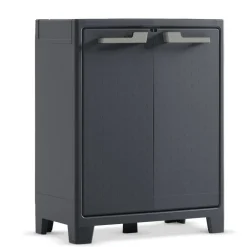 Stellingkasten-Keter Moby lage kast - 2 planken - 80x44x100 cm - Antraciet