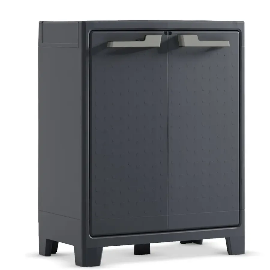 Stellingkasten-Keter Moby lage kast - 2 planken - 80x44x100 cm - Antraciet