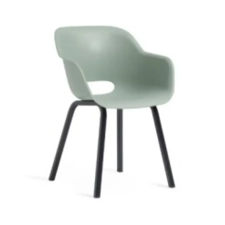 Tuinstoelen-Keter Noa Tuinstoel - 2 stuks - 55x56.5x80cm - metalen onderstel - Vintage green