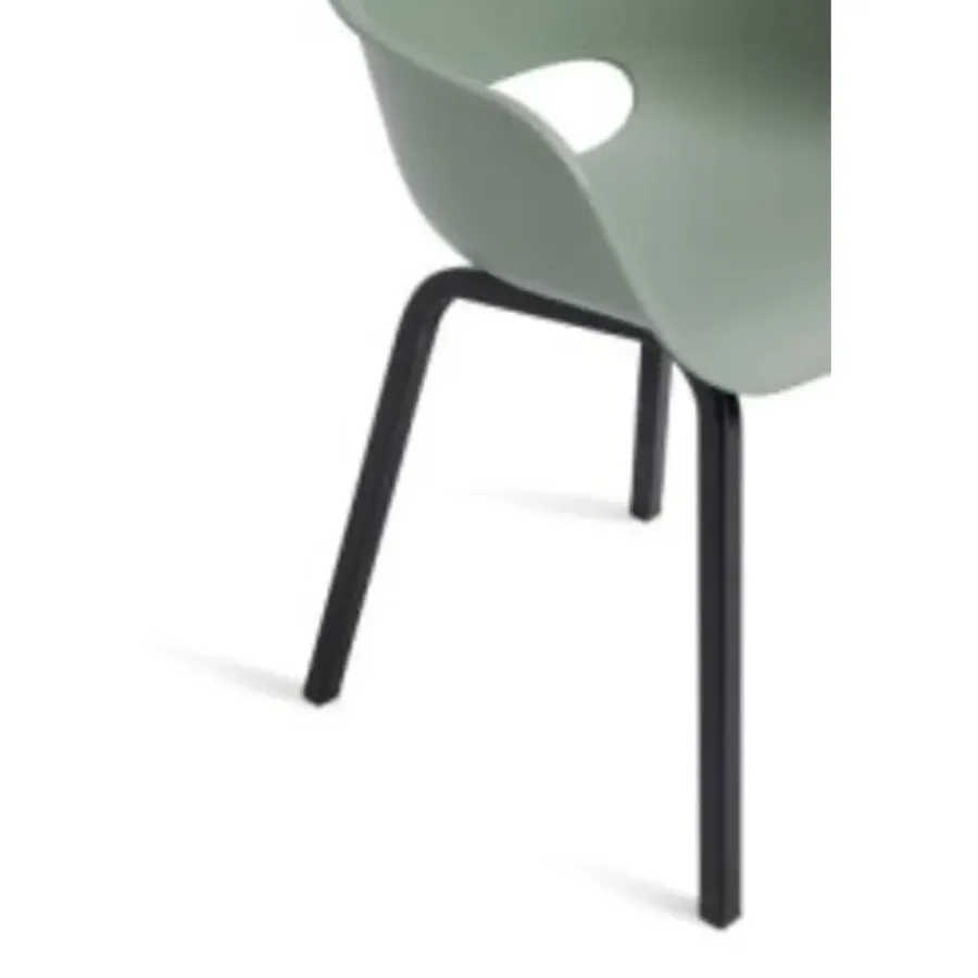 Tuinstoelen-Keter Noa Tuinstoel - 2 stuks - 55x56.5x80cm - metalen onderstel - Vintage green