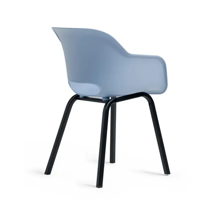 Tuinstoelen-Keter Noa Tuinstoel - 2 stuks - 55x56.5x80cm - metalen onderstel - Blauw