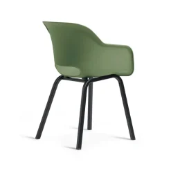 Keter Noa Tuinstoel - 2 stuks - 55x56.5x80cm - metalen onderstel - Olijfgroen