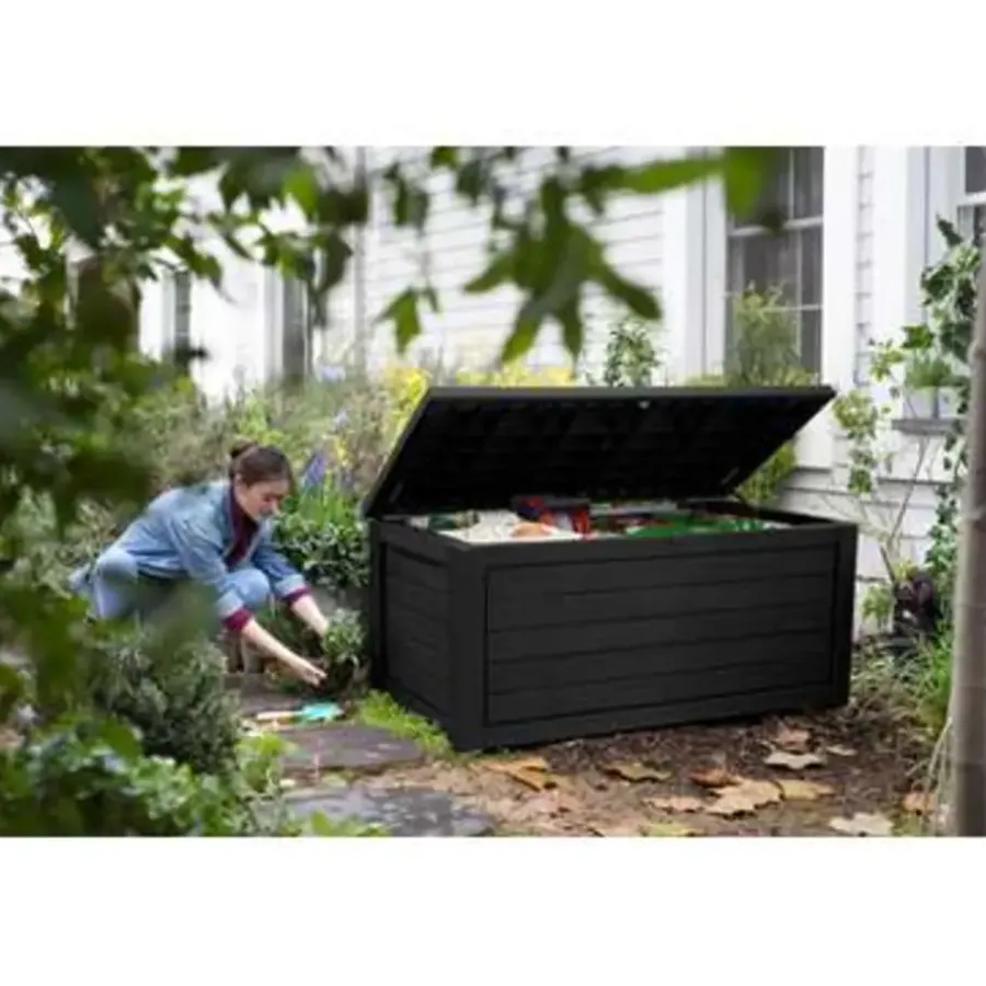 Kussenboxen-Keter Northwood Opbergbox - 630L - 155.1x72.4x69.4 cm - Grafiet