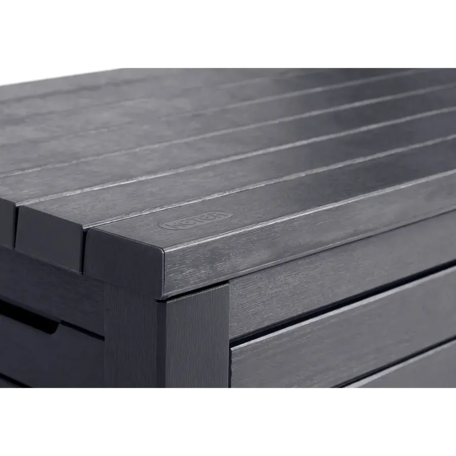 Kussenboxen-Keter Northwood Opbergbox - 630L - 155.1x72.4x69.4 cm - Grafiet