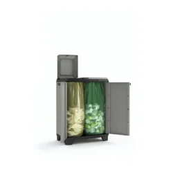 Keter Planet Lage Opbergkast - 68x39x90cm - Grijs/Zwart