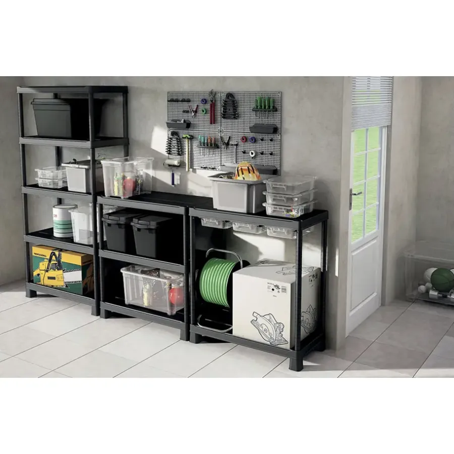 Keter Plus Shelf 90/5 - 5 Planken - 90x40x182cm - Zwart