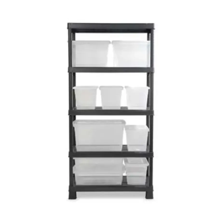 Keter Plus Stellingrek 80/5 - 5 Planken - 80x40x187 cm - zwart